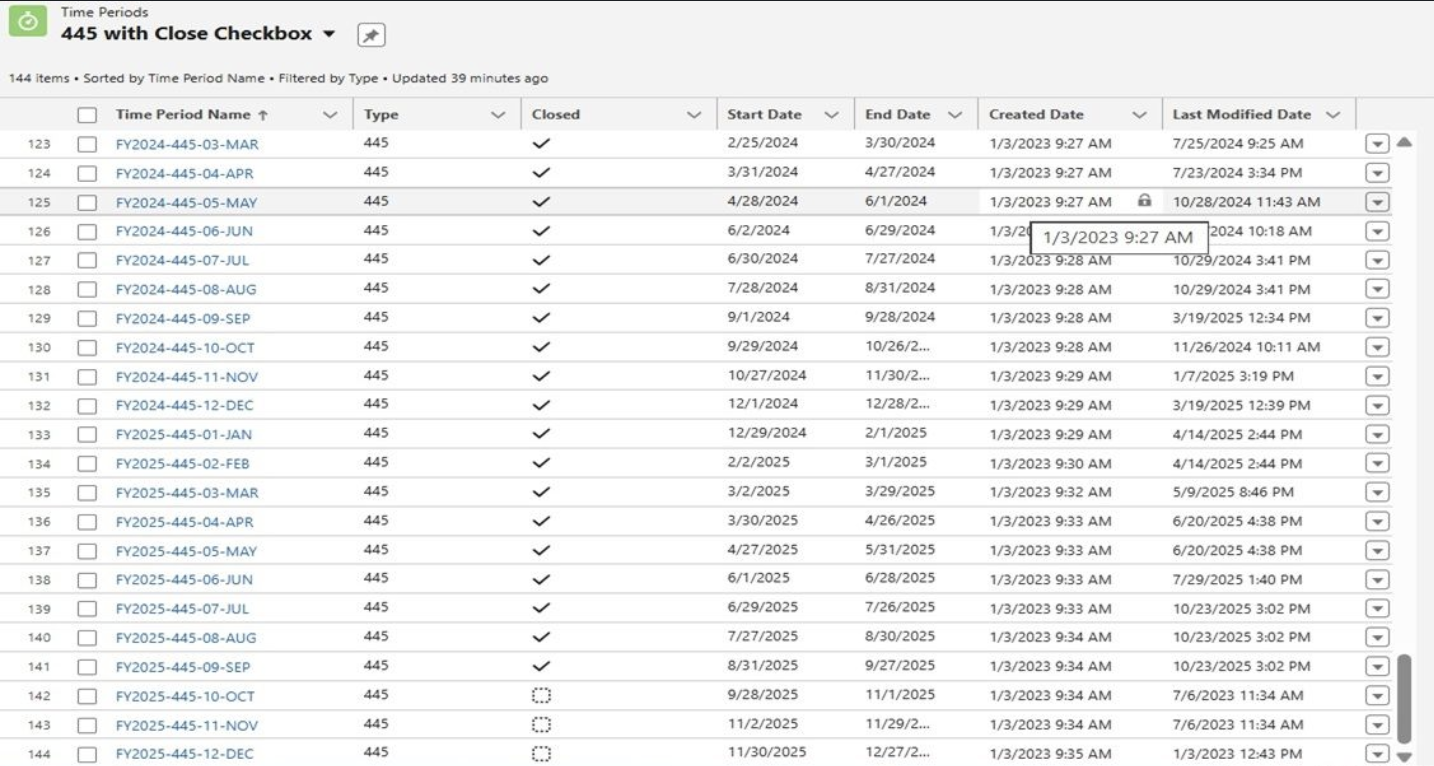 How to Close Time Periods in Certinia PSA